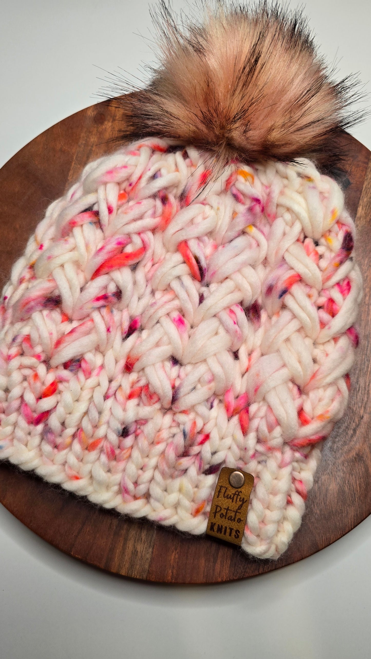 Adult Suspire Beanie - Cream/Pink Multicolor