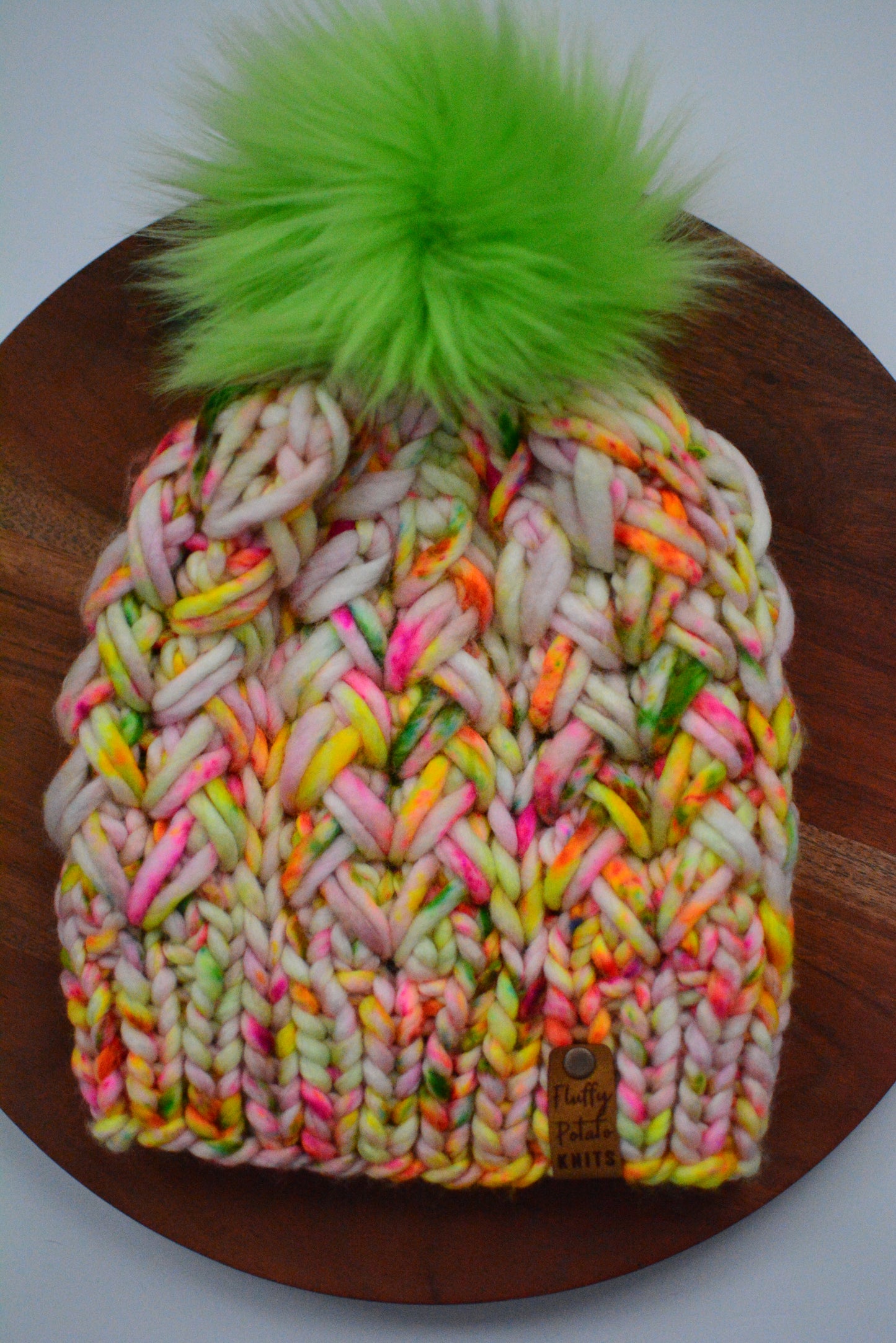 Adult Suspire Beanie - Neon Green/Pink