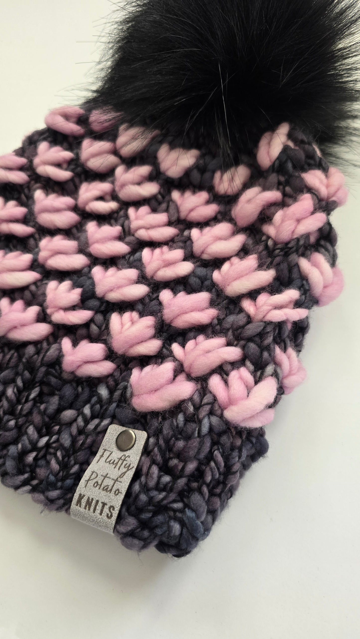 Child Lotus Flower Beanie - Grey/Pink
