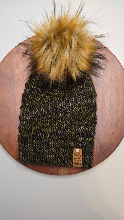 Adult Eastside Beanie - Olive Green