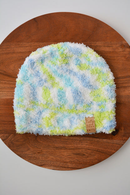 Toddler/Child Basic Fluffy Beanie - Blue/Green