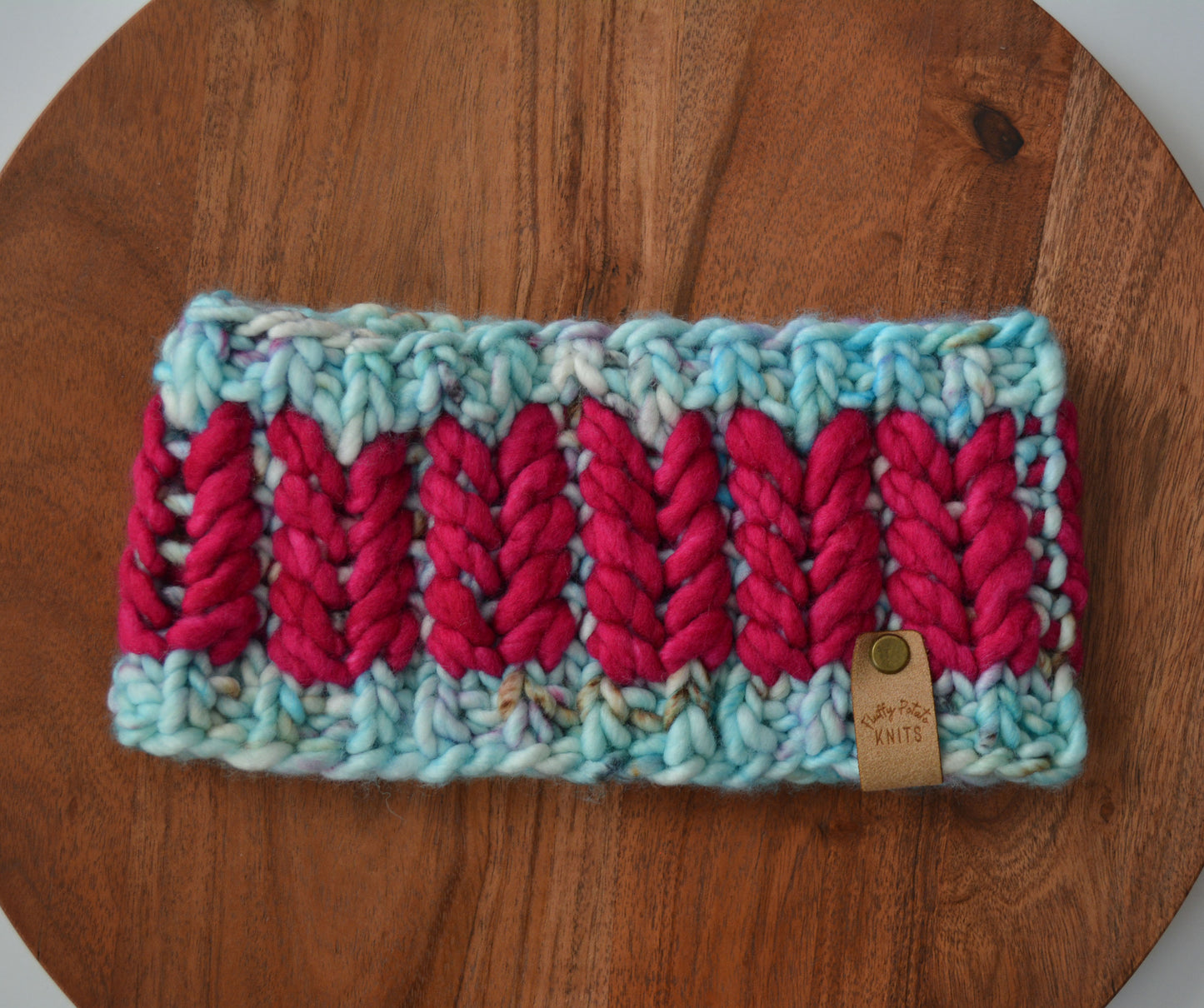 Heartbreaker Headband - Aqua/Bright Pink