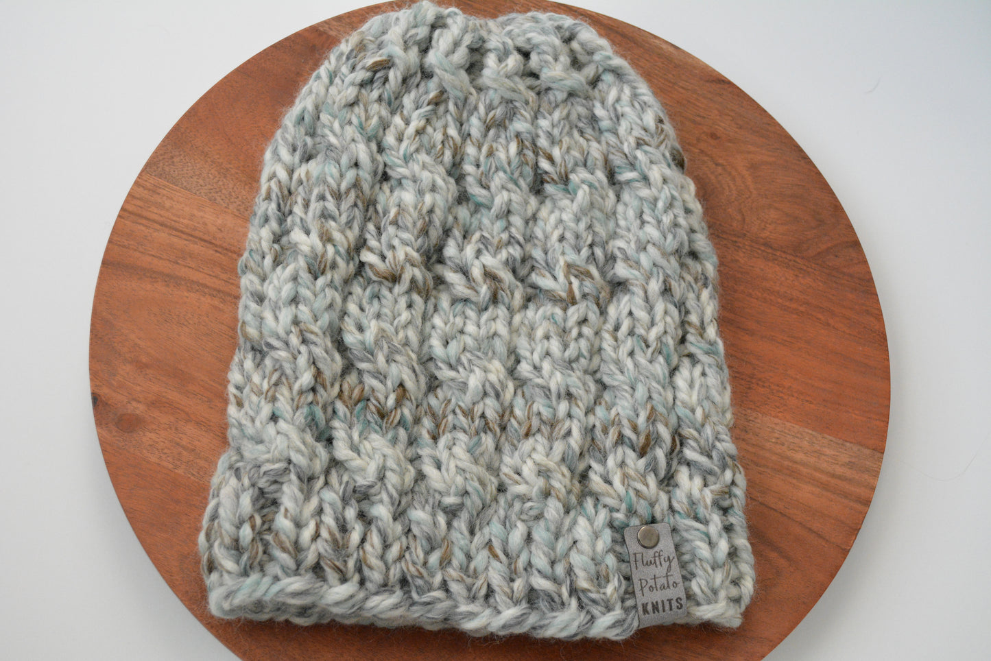 Cable Knit Beanie - Seaglass