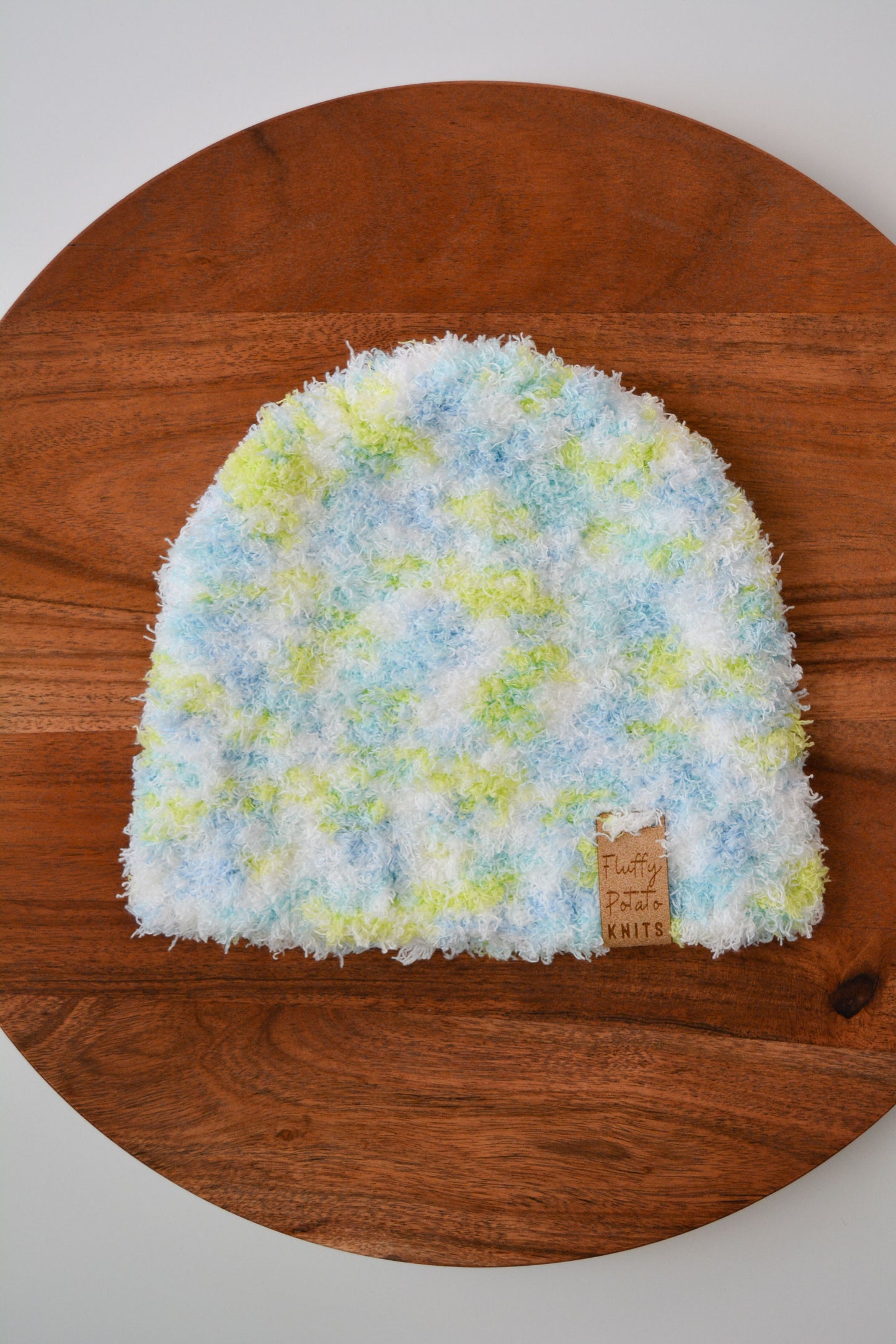 Toddler/Child Basic Fluffy Beanie - Blue/Green